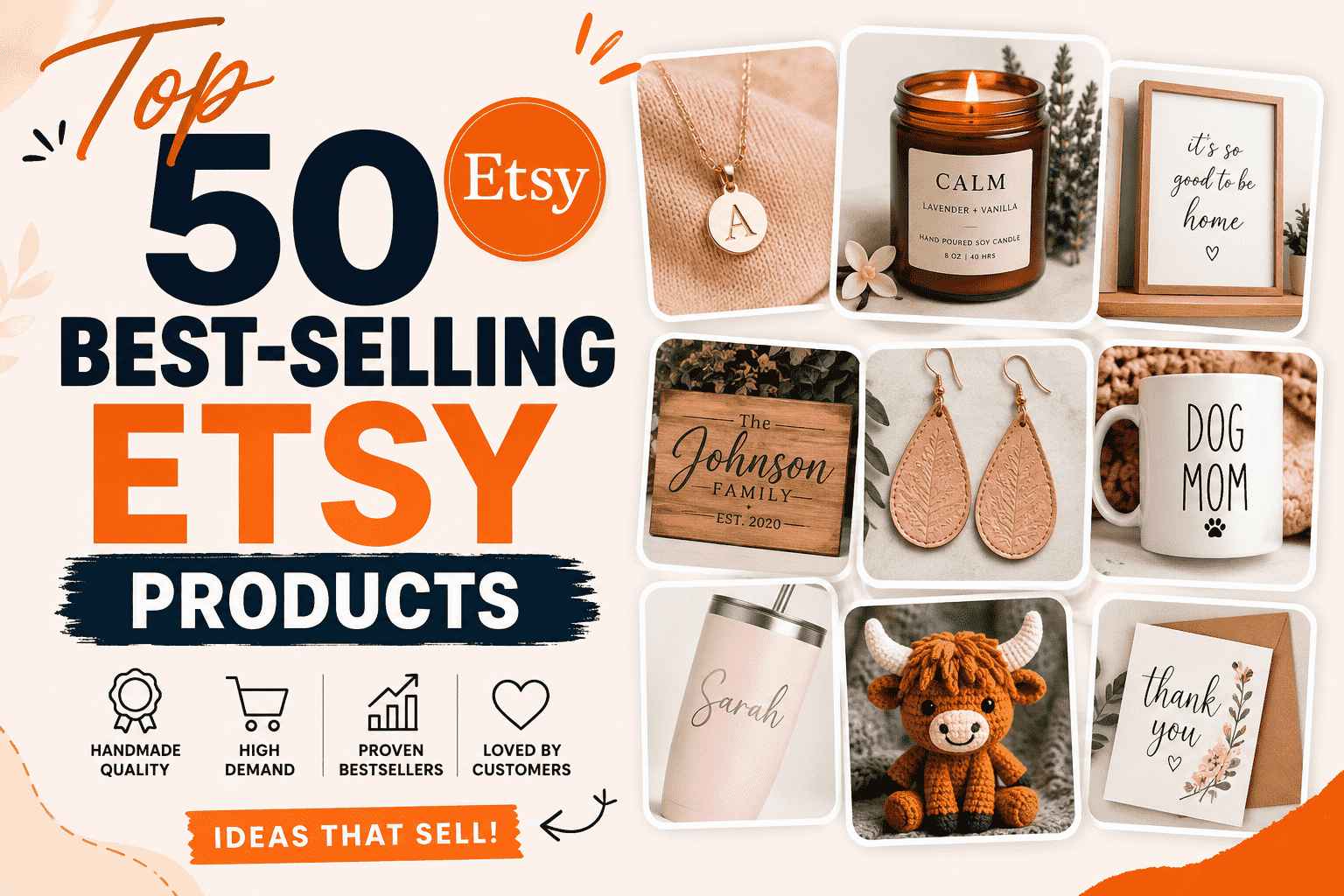 50 Best Selling Etsy Products